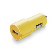 Caricatore Auto Usb 2.0 2A universale col.giallo