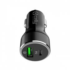 Caricatore Auto Usb 3.0/Type C 42W universale col.nero