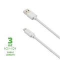 Cavo Dati Usb 2.0 Lightning 3m col.bianco
