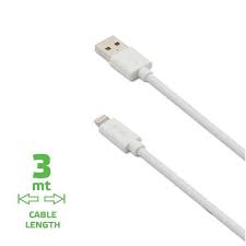 Cavo Dati Usb 2.0 Lightning 3m col.bianco