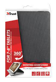 Custodia/stand in pelle sintetica 7-8" universale 360° col.nero