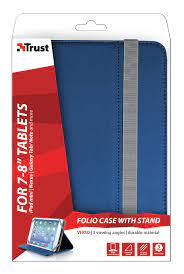 Custodia/stand in pelle sintetica 7-8" universale col.blu
