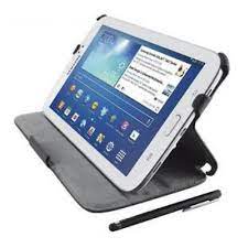 Custodia/Stand in pelle sintetica Galaxy Tab 3 7" con penna col.nero