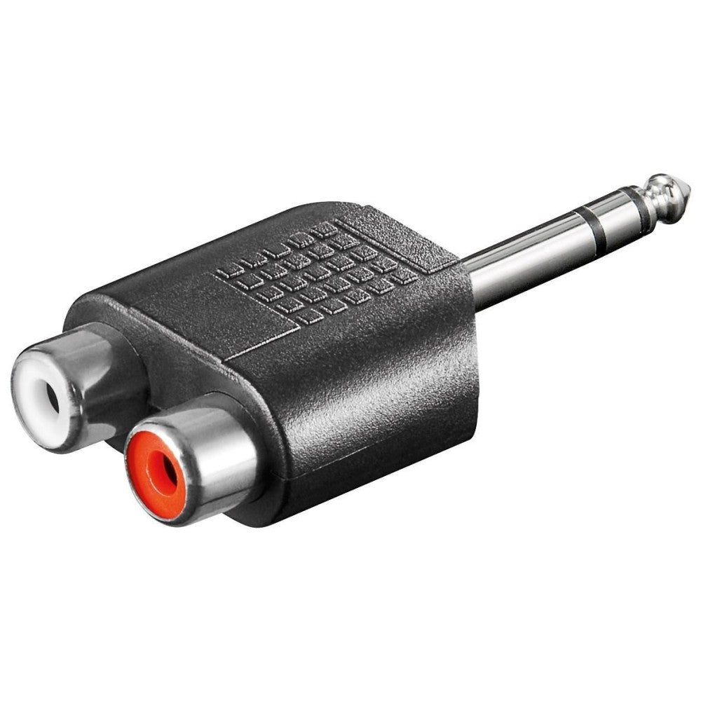 Adattatore Audio 1xM 6.3" a 2xF RCA