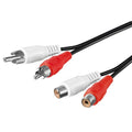 Cavo Audio 2 x RCA M/F 1,2mt