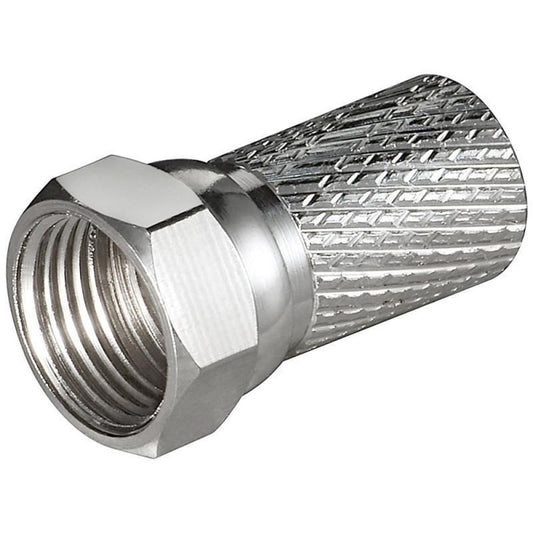 Connettore Satellite F per diametro 7 mm, lunghezza 20 mm, connettore in rame